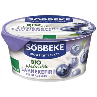 Sahnekefir auf Blaubeere