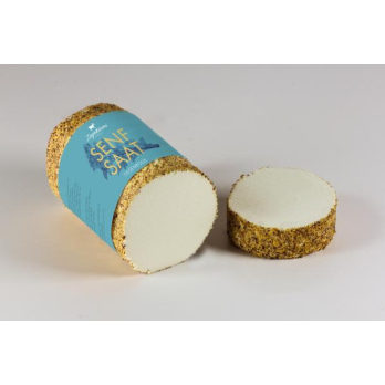 Würzige Ziegenrolle Senfsaat