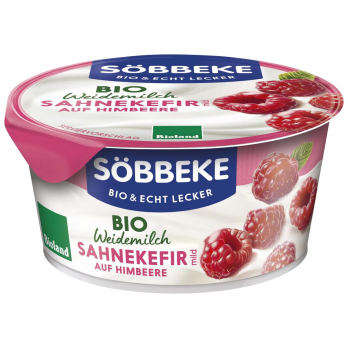 Sahnekefir auf Himbeere
