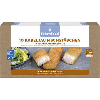 Kabeljau-Fischstäbchen, TK