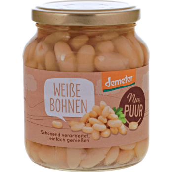 Weiße Bohnen, Glas