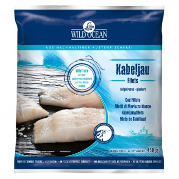 Kabeljau-Filets natur in der Tüte, TK