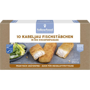 Kabeljau-Fischstäbchen, TK