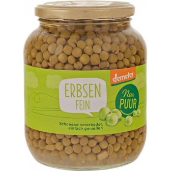 Erbsen Glas